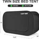 Bed Canopy Bed Tent Dream Tents Privacy Space Twin Size Sleeping Tents Indoor Pop Up Portable Frame Curtains Breathable with Mosquito Mesh Window for Kids and Adult (Mattress Not Included) Black