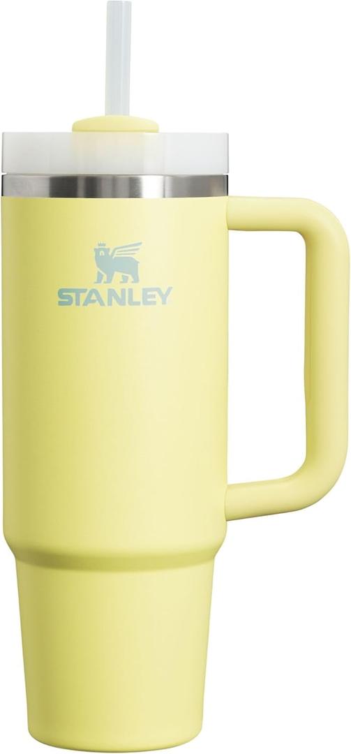 Stanley Quencher H2.0 Tumbler with Handle and Straw 30 oz | Flowstate 3-Position Lid | Cup Holder Compatible for Travel | Insulated Stainless Steel Cup | BPA-Free | Pomelo