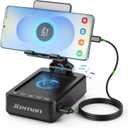 JTEMAN Cell Phone Stand with Bluetooth Speaker and Charging Function, HD Sound Adjustable Phone Holder, Birthday Gifts for Men Women, Cool Tech Kitchen Gadgets for All Phones, Tablet (Black)