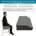 7.5" Extra Thick Hip Replacement Recovery Aids Seat Cushion, 3-Layer Adjustable Height Hip Surgery Recovery Must Haves for Post Surgery, High Support Wedge Chair Pillow for Office & Car