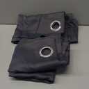 Blackout Curtains with Eyelets, Punch, Thermal Insulated, Room Darkening Curtains for Bedroom and Living Room (132x213cm / 52.0x83.9in) (Gray)