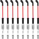 8 Pcs Spark Plug Wires Set & 41-110 Iridium Spark Plugs Compatible with 2000-2013 Chevy Silverado Tahoe Suburban GMC Sierra Yukon Cadillac Escalade 4.8 5.3 6.0 6.2 L, Replace for 41-162 9748HH 9748UU