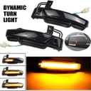 2Pcs Amber Sequential Blink Dynamic LED Side Mirror Marker Lights for Dodge Durango WD 2011-2022 2023