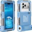 Underwater Snorkeling Diving Phone Case, Universal Waterproof Phone Case for iPhone 17/16/15/14/13/12/11Pro Max/XR/XS/X for Samsung Galaxy S24/S23/S22/S21,Scuba Underwater Photo Video Housing(Blue)