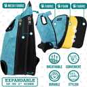 PetAmi Dog Carrier Backpack, Adjustable Pet Cat Front Carrier Backpack, Ventilated Dog Chest Carrier for Hiking Camping Travel, Sling Bag for Small Medium Dog Cat Puppies, Small, 5-9 lbs, Sea Blue