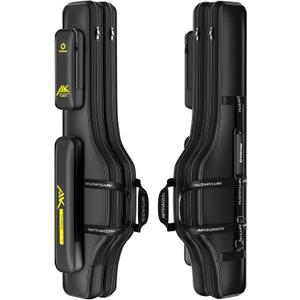 51in Double-Layer Fishing Rod Bag - Waterproof Leather Membrane, Wire Frame Support (Not Hardshell), Quick-Access Compartments, Anti-Sag Design - Ideal Fishing Gift for Men (51 in / 130cm, 2 Layer -PU)