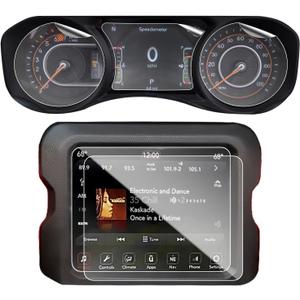 5pcs 2023 Wrangler Screen Protector Nav.&Dash for 2018-2023 Jeep Wrangler Rubicon Sahara 2020-2023 Gladiator Screen Protector for 2023 Wrangler Accessories-2pcs Nav. 8.4Inch&3pcs Dash