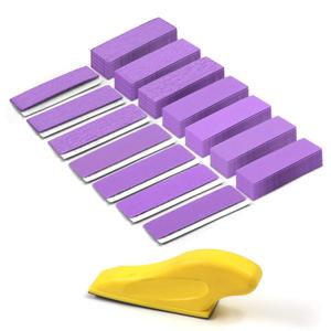 MAXMAN Sand Paper Sanding Block 3.5x 1 Sandpaper Assortment 80 120 180 240 320 400 600 Grit, Micro Detail Sander, Sand Paper for Wood Furniture, Crafts, Woodworking Projects, Tight Spaces, 70Pcs