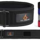 Fire Team Fit 4 Inch Weight Lifting Belt for Men and Women, Back Support for Powerlifting, Squats, Deadlifts, Onlyming Weightlifting & Cross Training Workout, Black, Size: 31"-36" Around Navel, Medium, Pack of 3