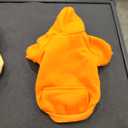 Jecikelon Soft Dog Hoodies for Small Dogs, Fleece Puppy Sweatshirt with Pockets, Warm Winter Cold Weather Coats for Pet Cat, Cute Clothes Puppy Costume (Orange, Small)