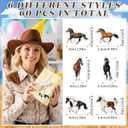 Huquary 60 Pcs Horses Keychain Key Ring Decoration Bulk Horse Party Favors Animal Themed Birthday Supplies for Friends Guest Return Gift Vintage Key Ring Jewelry for Party Accessories