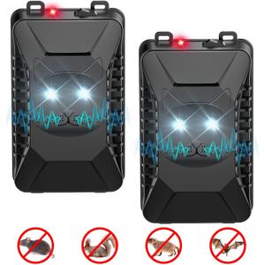 Rodent Repellent, Plug-in Mouse Rat Pest Bat Squirrels Repellent for Car with Battery Powered Under Hood, Keep Mice Out of Cars Engines