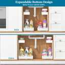 REALINN 2 Pack Expandable Under Sink Organizers and Storage, 2 Tier Under Cabinet Organizer, Heights Adjustable Pull Out Rack for Kitchen Bathroom Laundry, White