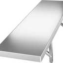 Stainless Steel Folding Concession Shelf - Commercial Concession Serving Shelf 36" x 12" - Drop Down Serving Stand for Food Trucks, Restaurant Windows & Bars