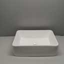 Lordear Vessel Sink Rectangle 19 Inch Bathroom Sink,Rectangular Modern Above Counter Bathroom Sinks White 19x15 Inch Porcelain Ceramic Vessel Vanity Sink Art Basin