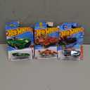 Hot Wheels Rrroadster Compact Cars 2025 128/250, Hot Wheels Knight Draggin Diecast, Hot Wheels Bricking Trails Dark Gray #7 - 2023 Brick Rides, Pack of 3