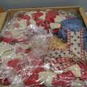 20 Inch 4th of July Wreaths Patriotic Wreaths for Front Door Red White and Blue Wreath, American Flag Wreath - for Front Porch Decor Burlap Bow Memorial Day Decorations