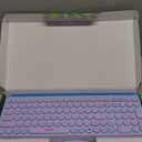 seenda Bluetooth Keyboard and Mouse for iPad, CTU-301 Wireless Multi-Device Connection Bluetooth+2.4G Keyboard Mouse Combo with Tablet Holder for iPad/Macbook/Windows, iOS/Andriod/Phone, Blue & Purple