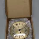 Hicarer 4.3 Inch/ 110 mm Quartz Clock Insert, Gold Trim, Roman Numeral, Quartz Movement