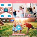 iMisH Upgrade 48M Kids Camera for Girls Boys Age 3-9, 1000mAh Large Battery with 1080p Video Camera for Kids - Shockproof Silicon Case and 32GB TF Card, Toddler Camera for Selfie (Pink)