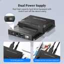 Hard Drive Reader USB 3.0 & Type C to SATA IDE Adapter, Universal 2.5"/3.5" HDD/SSD Converter, One Touch Backup Function, Included 12V/2A Power Adapter