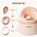 Tinyiota Toddler Potty Training Toilet, Removable Bowl with High Splash Guard, Assembles in Seconds, Easy-Clean and Travel-Ready for Boys and Girls Ages 6 Months to 3 Years (Pink)