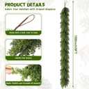 Real Touch Cedar Garland, Christmas Artificial Realistic Faux Cypress Pine Garlands, Christmas Greenery Garland Decorations for Mantle, Table, Stairs, Doorframe, Fireplace, Winter Garlands(9FT)