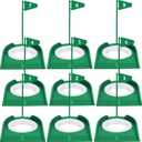 Sotiff 9 Pack Golf Putting Cup and Flag Plastic Golf Hole Training Aids Training Putters for Indoor Outdoor Men Women Office Backyard Garage Accessories