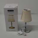 3000 mah Battery lamp,5W LED Small Touch Lamps,3 Color Temperature Dimmable Rechargeable Lamp,Cordless Lamp for Kitchen,Mini Lamps for Small Spaces (Chrome)