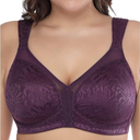 Deyllo Women's Full Coverage Plus Size Comfort Minimizer Bra Wirefree Non Padded
48DD