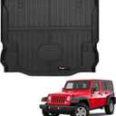 Custom for 2007-2018 Jeep Wrangler JK 4 Door Cargo Mats Trunk Liner All Weather TPE Rubber Protection Mat (for Jeep Wrangler JK 4 Door Cargo Mat)
