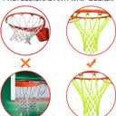 Nightlight Basketball Net Luminous Outdoor Portable Sun Powered Sports Nylon