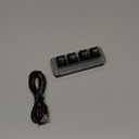 4-Key Cut Copy Paste Select-All Keyboard, Macro Keypad Ctrl A X C V HotSwap One Handed Mechanical Gaming Keyboard, Backlit OSU Keypad for Working and Gaming (Black)