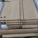 Modern 5 Drawers Dresser for Bedroom, 45" Tall Dressers & Chests of Drawers w/Curved Profile Design, Wood Mid Century Vertical Dresser w/Natural Texture for Bedroom, Living Room, Natural Oak