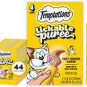 Temptations Creamy Puree Squeezable Lickable Cat Treats, Wet Cat Treats with Chicken, 0.42 oz. Tubes, 4 Count, Pack of 11 (44 Total) (EXP 12/12/27)