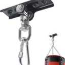 Upgraded 360 Swivel Heavy Bag Mount for Punching Bag Hanger. Box Bags Hanger for Yoga, Gym, Swing Chairs, and Hammocks Heavy Bags Mount. Punching Bag Hanger, Box Bag Hanger. (Black 1 PCS)