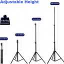 Projector Stand Tripod Adjustable,Height 22" to 63" Portable Laptop DJ Rack Stand,Stable for Projectors,Tablets, Phones & Books,Multifunctional for Indoor & Outdoor Movies-Black