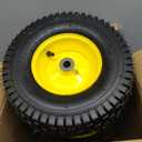 AR-PRO (2-Pack) 13x5.00-6 Tire and Wheel Assembly, 4-Ply Tubeless Lawn Mower Front Tire with 3" Centered Hub & 3/4" Bushings, 400 LBS Load Capacity