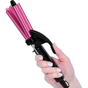 FARERY Mini Waver Curling Iron, 1/2 Inch, Hair Crimper for Women Beach Waves, Keratin & Argan Oil Infused, Dual Voltage, Pouch Bag