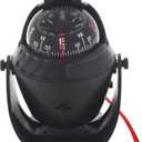 Boat Compass Flush Mount Compass, Marine Compass Dashboard with Light Pivoting, Dashboard Compass for Boat Car, Illuminated Dash Compass Surface Mount