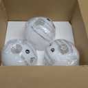 3 Pack White Glass Globe Shade Fixture Replacement, 5.9 Inch Diameter, E26 Base 1-5/8 Inch Fitter, Glass Globe Lampshade Cover for Pendant Wall Sconce Chandelier Vanity Light