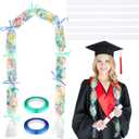 Teling 12 Pcs Graduation Candy Lei Tubing Making Kit Include Lei Bags 59 x 4.8 Poly Tubing Gift Ribbon Present for Graduation Party Favor Wrapping DIY Hawaii Tropical Summer