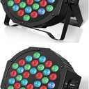 Rechargeable Par Lights 36W RGB Battery Powered, Wireless LED Par Lights DJ Uplights Sound Activated& Remote Control for Wedding Events Club Party Church Stage Lighting, 2 Pack