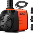 DOKO 480GPH Submersible Water Pump, Fountain Water Pump with 6FT Power Cord and 3 Nozzles, 35W, Ultra Quiet Pond Pumps for Pond Aquarium Fountain Waterfall Fish Tank Hydroponic Statuary