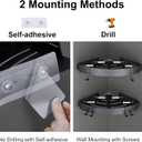 DUFU Adhesive Corner Shower Caddy with Hooks,Bathroom Shower Organizer, No Drilling Rust Proof Aluminum Shower Shelf for Inside Shower 2 Pack (Black)