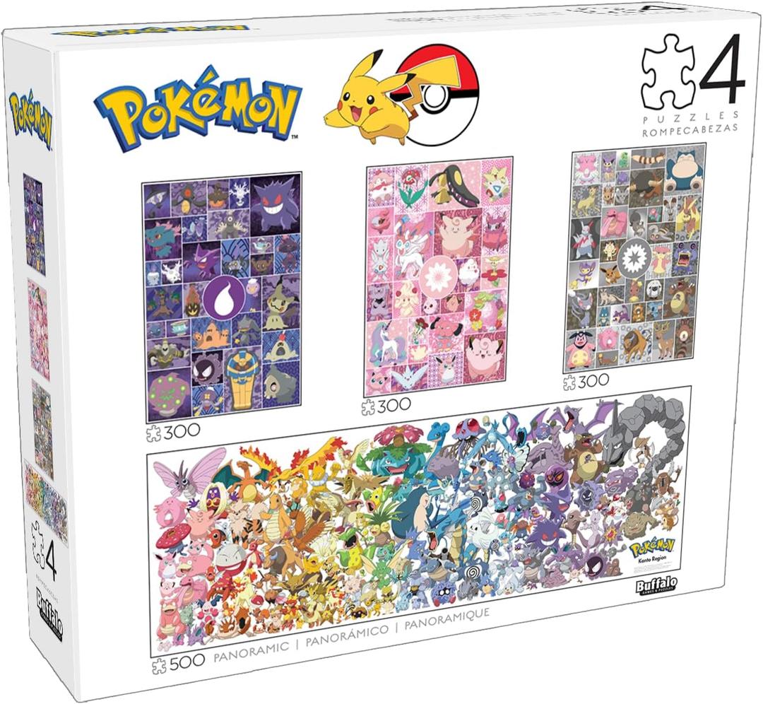 Buffalo Games - Pokmon - 4 X 1 Multipack - Pokemon Multipack No. 2 - Jigsaw Puzzle for Adults -Challenging Puzzle Perfect for Game Nights