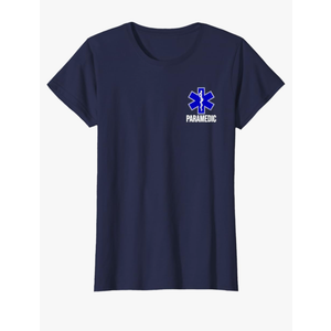 PARAMEDIC STAR OF LIFE EMT EMS AMBULANCE UNIFORM COSTUME TEE T-Shirt, Size S/P