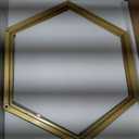 Hexagonal Modular Coffee Table, Gold Plated Frame, Tempered Glass Top, Geometric Accent Side Table, Multi-Purpose Nesting Table for Living Room Bedroom, Set of 3