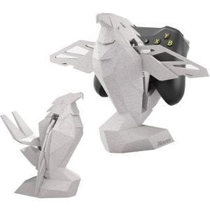 Controller Holder for Xbox/PS/Switch Monument Marble-Style Eagle Stand, Auto-Spreading Wings, Dual Placement, Scratch-Free Curved Tail Design