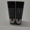 Gravity Electric Salt and Pepper Grinder Set of 2 Pack, Adjustable Coarseness, One Hand Automatic Shakers Mill, Battery Powered with LED Light, Brushed Stainless Steel Perfect for Kitchen BBQ